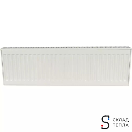 Радиатор стальной KERMI FKO 22 - высота 300 мм, длина 1100 мм с боковым подключением. Вид 2.