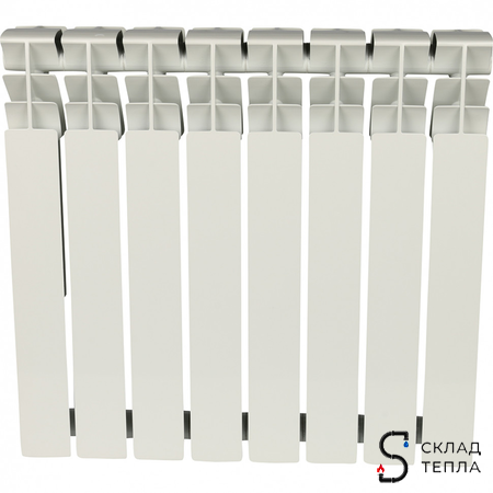 Радиатор алюминиевый ROMMER Plus 500 - 8 секций. Вид 2.