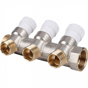 Коллектор регулирующий STOUT- 3/4' (НР/ВР) на 3 контура 1/2' (EK)