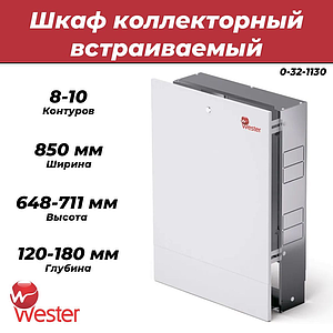 Шкаф распределительный встроенный Wester - (ШРВ4) 8-10 выходов 850X120-180X648-711