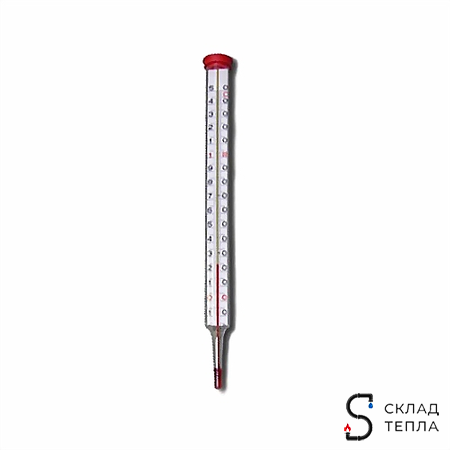Термометр спиртовой стеклянный WATTS F+R804 (TV) - шкала 0-120 °C, длина 200 мм.. Вид 1.