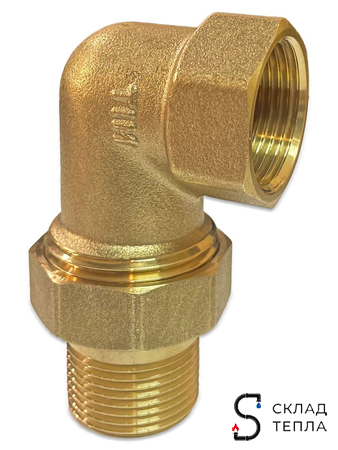 Соединение быстроразъемное (американка) угловое TIM - 1 1/2" (НР/ВР, 1шт). Вид 2.