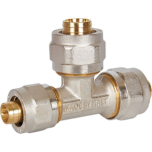 Тройник переходной STOUT - 20 x 20 x 16 (винтовой, для металлопластиковых труб)