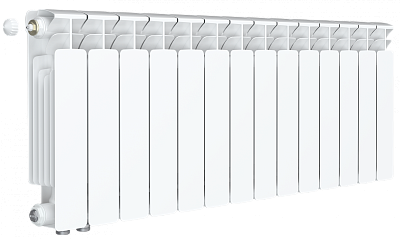Радиатор биметаллический Rifar Base Ventil 350 - 14 секций (подключение нижнее слева) Радиатор биметаллический Rifar Base Ventil 350 - 14 секций (подключение нижнее слева)