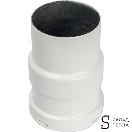 STOUT Элемент дымохода вертикальный D80 п/м с патрубком для отвода конденсата. Вид 3.