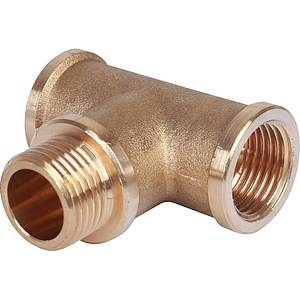 Тройник латунный резьбовой равнопроходный STOUT (ВНВ) - 1/2' 