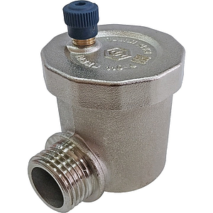 Воздухоотводчик автоматический угловой STOUT - 1/2' (НР, воздухоотвод сверху, цвет никелированный)