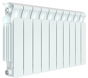 Радиатор биметаллический Rifar Monolit 350 - 10 секций (подключение боковое 3/4')