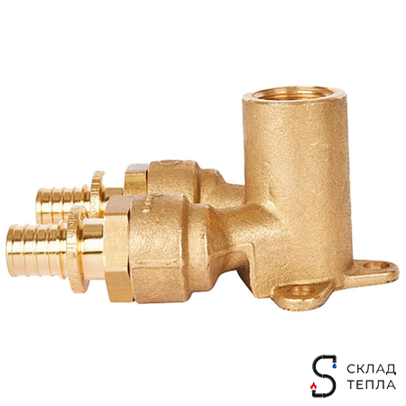 Водорозетка проходная STOUT - 16 x 1/2" (для труб из сшитого полиэтилена). Вид 10.