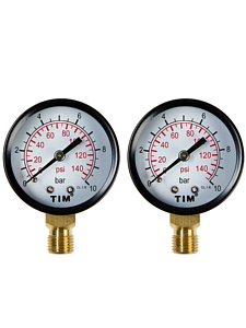 Манометр радиального подключения 1/4' - 10 бар (2 шт.)