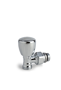 Клапан ручной терморегулирующий угловой Giacomini - 1/2' х 3/4' (хромированный, clip-clap)