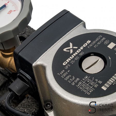 Насосная группа без смесителя Meibes UK 1" (с насосом Grundfos UPS 25-60). Вид 8.