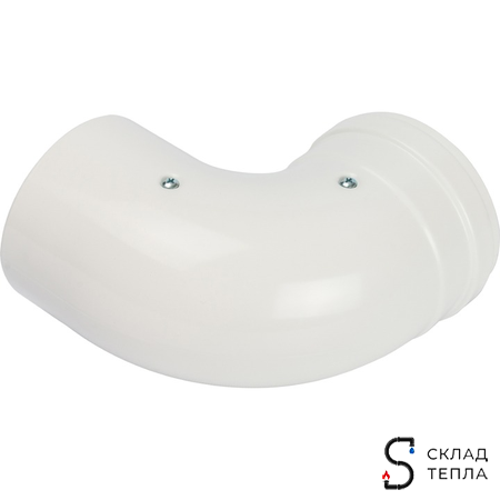 Отвод 90° для коаксиального дымохода STOUT D60/100 мм (для конденсационного котла Baxi,Viessmann). Вид 2.