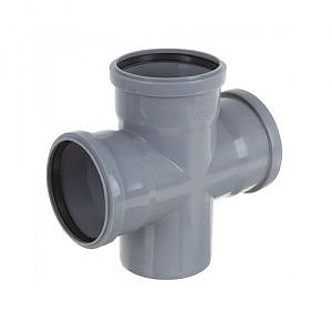 Крестовина одноплоскостная для внутренней канализации СИНИКОН - 110 x 110 x 110x87°