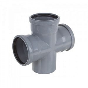 Крестовина одноплоскостная для внутренней канализации СИНИКОН - 110 x 110 x 110x87°