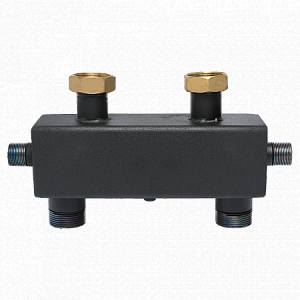 Гидравлический разделитель Rommer - 1'1/4x1'1/4 (до 80 кВт, с накидными гайками, KVs 4.53)