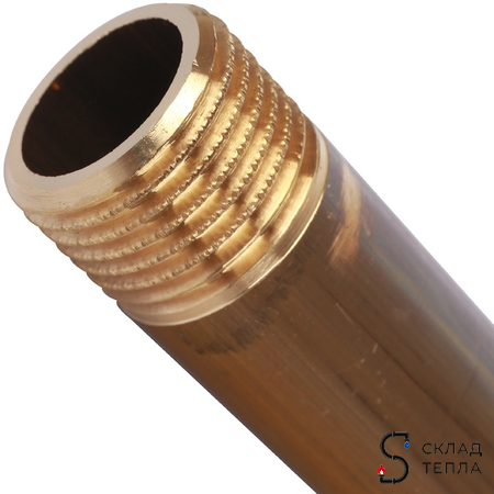 Удлинитель резьбовой STOUT - 3/4" длина 70 мм (НР/НР, цвет латунный). Вид 5.