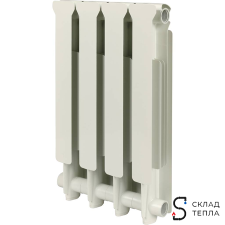 Радиатор алюминиевый STOUT Bravo 500 - 4 секции. Вид 3.