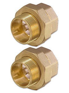 Соединение быстроразъемное (американка) латунное TIM - 3/4' (НР/ВР, 2шт.)