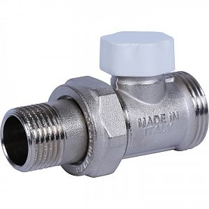 Клапан запорный балансировочный прямой STOUT - 1/2'х3/4' ЕК (ВР/НР, PN10, Tmax 120°С,)