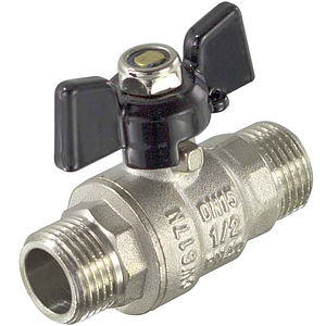 Кран шаровой полнопроходной TIM - 1' (НР/НР, PN40, ручка-бабочка черная)