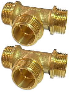 Тройник латунный резьбовой равнопроходный TIM (НР) - 3/4' (2шт.)