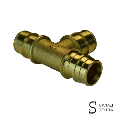 Тройник РОС - 25 латунный для труб из сшитого полиэтилена (аналог Uponor и Usystems). Вид 6.