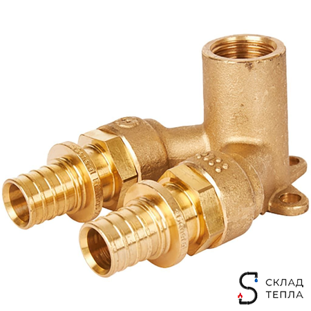 Водорозетка проходная STOUT - 16 x 1/2" (для труб из сшитого полиэтилена). Вид 8.