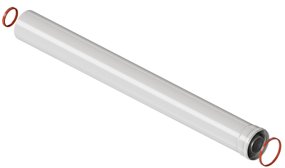 Труба для коаксиального дымохода Rommer 60/100 L 1000