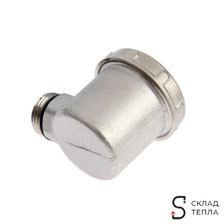 Воздухоотводчик автоматический угловой TIM - 1/2" (НР, воздухоотвод сверху, цвет никелированный). Вид 4.