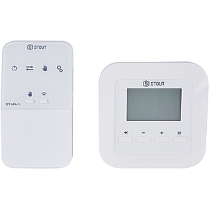 STOUT Беспроводной комнатный двухпозиционный регулятор ST-295v2, белый