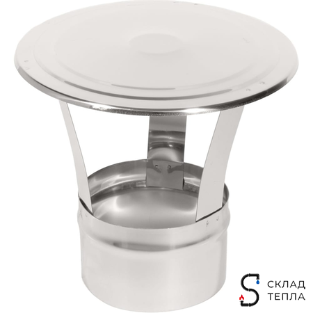 Зонт для вертикальной системы Rommer D80 (Нержавейка). Вид 1.