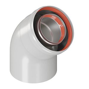 Отвод раструбный Rommer 45 гр. 60/100 (наружный диаметр мама/папа) Отвод раструбный Rommer 45 гр. 60/100 (наружный диаметр мама/папа)