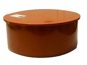 Заглушка для наружней канализации СИНИКОН НПВХ - D160 мм, (цвет рыжый)