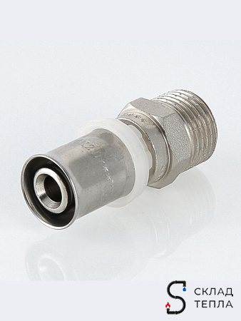 Пресс-муфта с наружной резьбой TIM - 16 x 1/2" (для металлопластиковых труб) 2шт. Вид 4.