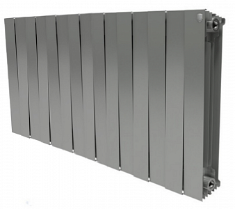 Радиатор биметаллический Royal Thermo PianoForte 500 Silver Satin (Серый) - 15 секций Радиатор биметаллический Royal Thermo PianoForte 500 Silver Satin (Серый) - 15 секций