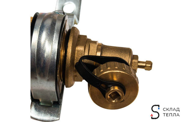 Коллекторная группа WATTS HKV/T - 1"ВР на 11 контуров 3/4"EK (с вентилями и расходомерами, латунь). Вид 4.
