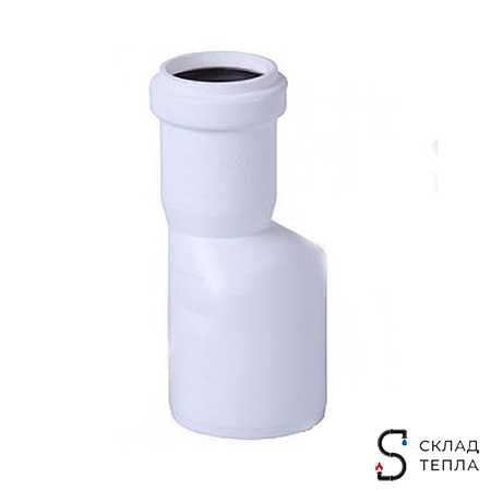 Переход эксцентрический для внутренней канализации СИНИКОН- 110 x 50. Вид 2.