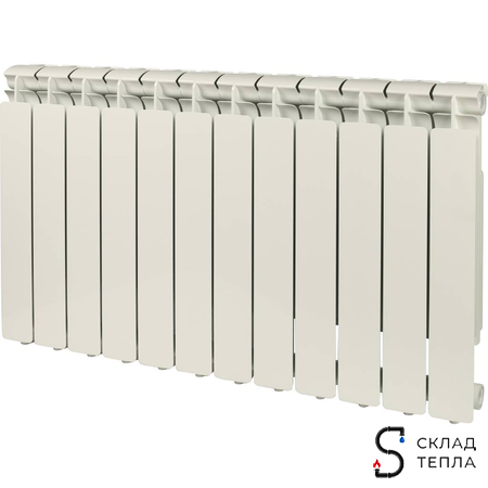 Радиатор алюминиевый STOUT Bravo 500 - 12 секций. Вид 1.