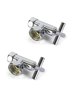 Вентиль угловой крестовой TIM 1' х 1/2' (НГ/НГ) для полотенцесушителя (пара)