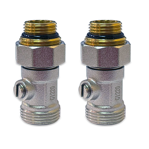 Узел нижнего подключения прямой одинарный TIM 3/4'х1/2' (комплект 2шт)