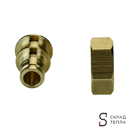 Переход на накидную гайку РОС - 20 x 3/4" с прокладкой (аналог Uponor и Usystems). Вид 3.