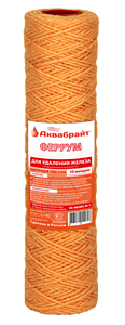 Сменный картридж АКВАБРАЙТ Феррум-10 (Ниточный-Обезжелезивание, 6 000л, 10л/мин)