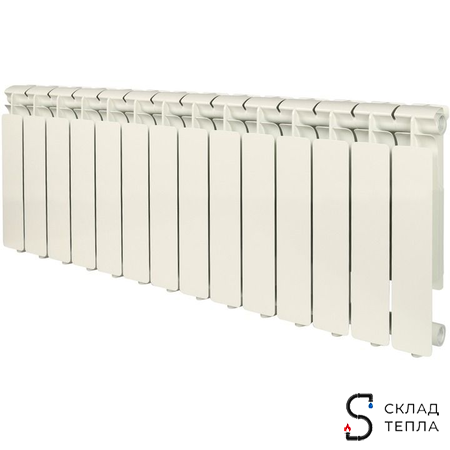 Радиатор алюминиевый STOUT Bravo 350 - 14 секций. Вид 1.