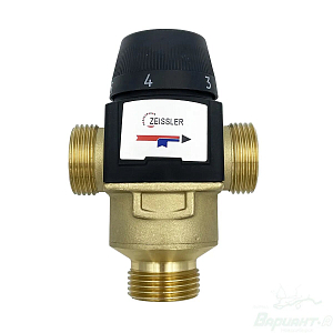 Термостатический смесительный клапан Zeissler - 1" НР (20°- 55°C, KVs 4,5 м³) Термостатический смесительный клапан Zeissler - 1' НР (20°- 55°C, KVs 4,5 м³)