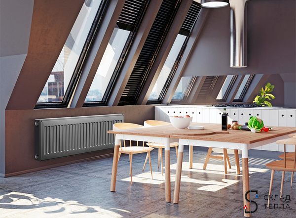 Радиатор панельный Royal Thermo COMPACT C22-300-2000 RAL9016. Вид 3.