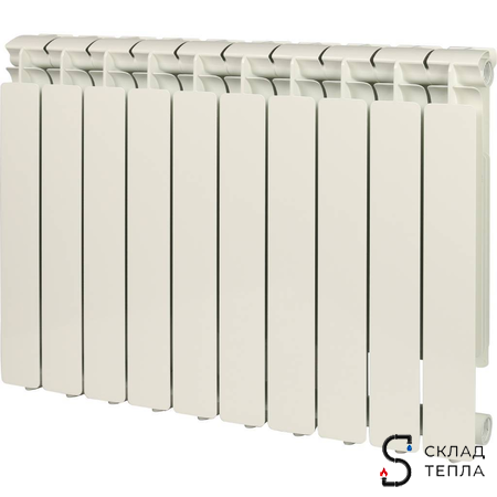 Радиатор алюминиевый STOUT Bravo 500 - 10 секций. Вид 1.