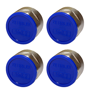 Соединение резьбозажимное Zeissler - 16 (2.2) х 3/4' ЕК (для труб из сшитого полиэтилена, 4шт)