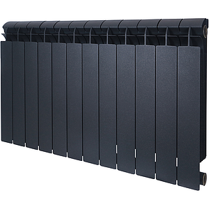 Радиатор биметаллический GLOBAL STYLE PLUS 500 - 15 секций (цвет черный)