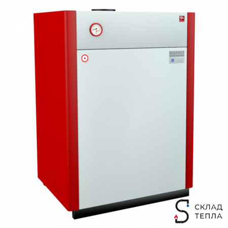 Котел газовый напольный Лемакс Лидер N - 25 кВт (чугунный одноконтурный, для работы с турбонасадкой). Вид 1.